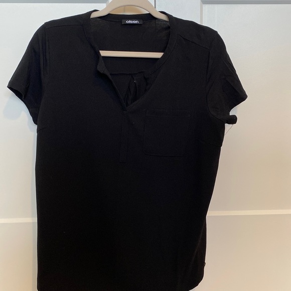 Olsen size 12 black tee - Picture 1 of 5